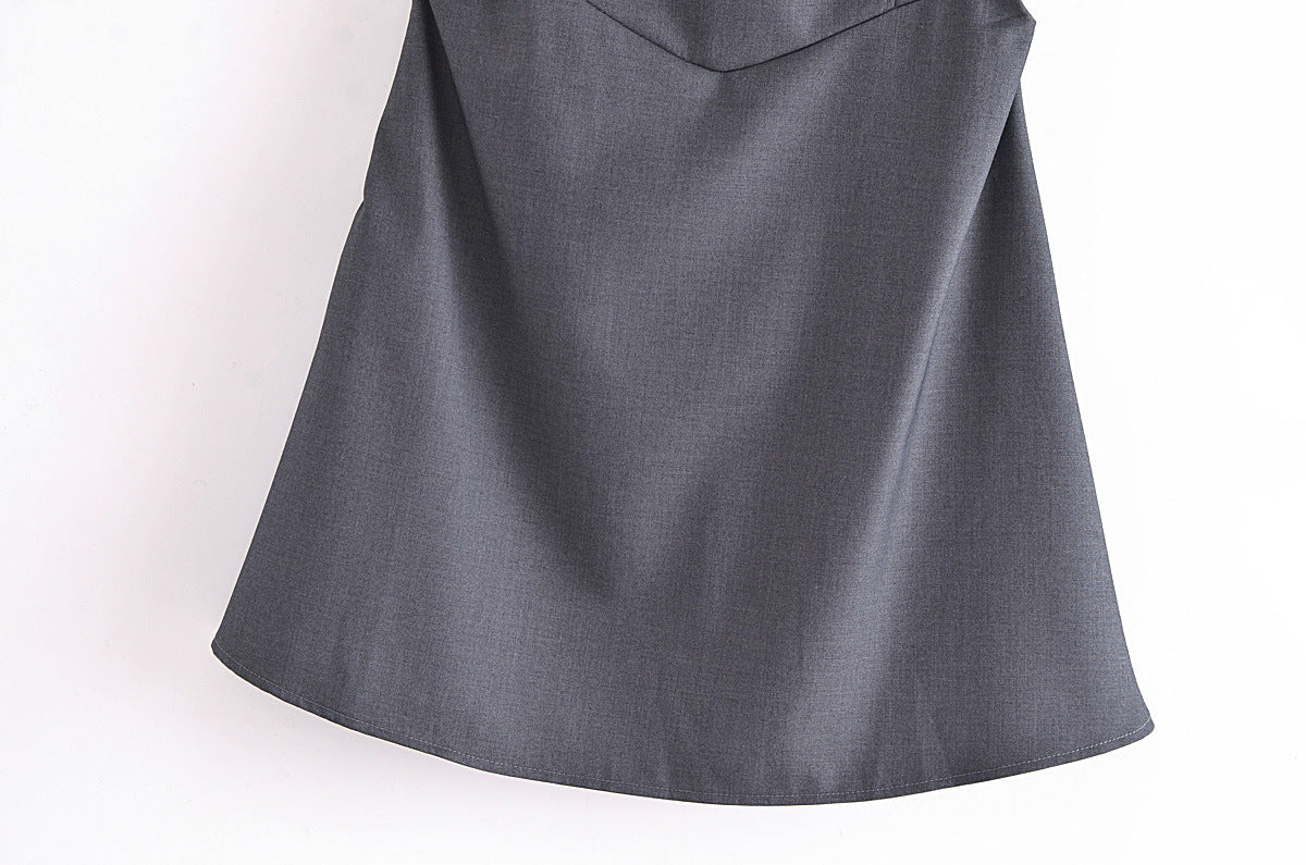 Gray - Sexy Ultra-Short Body-Hugging Dress