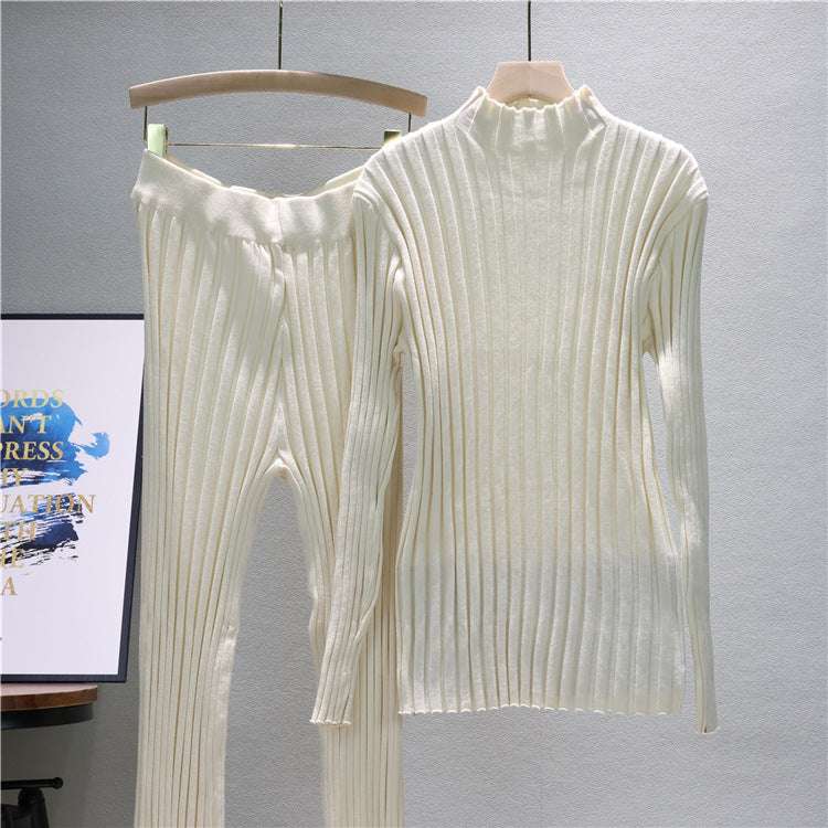 Apricot - Slim Fit Knitted Sweater & Pants Set