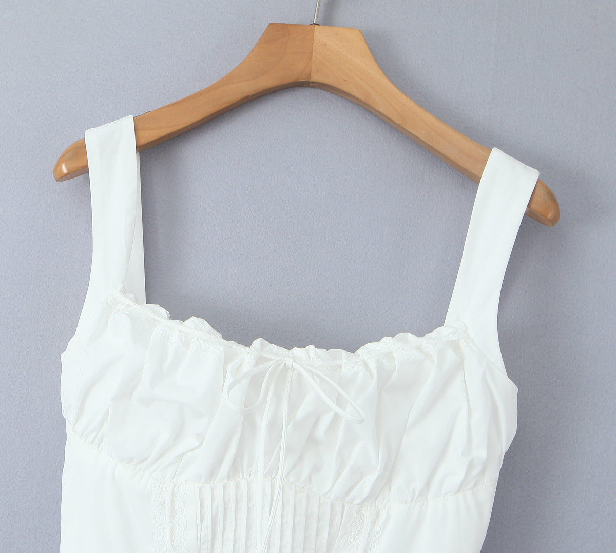 White - Slim Fit Spaghetti Strap Princess Dress