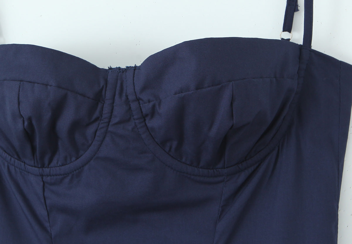 Navy Blue – Vintage Sexy Spaghetti Strap Dress