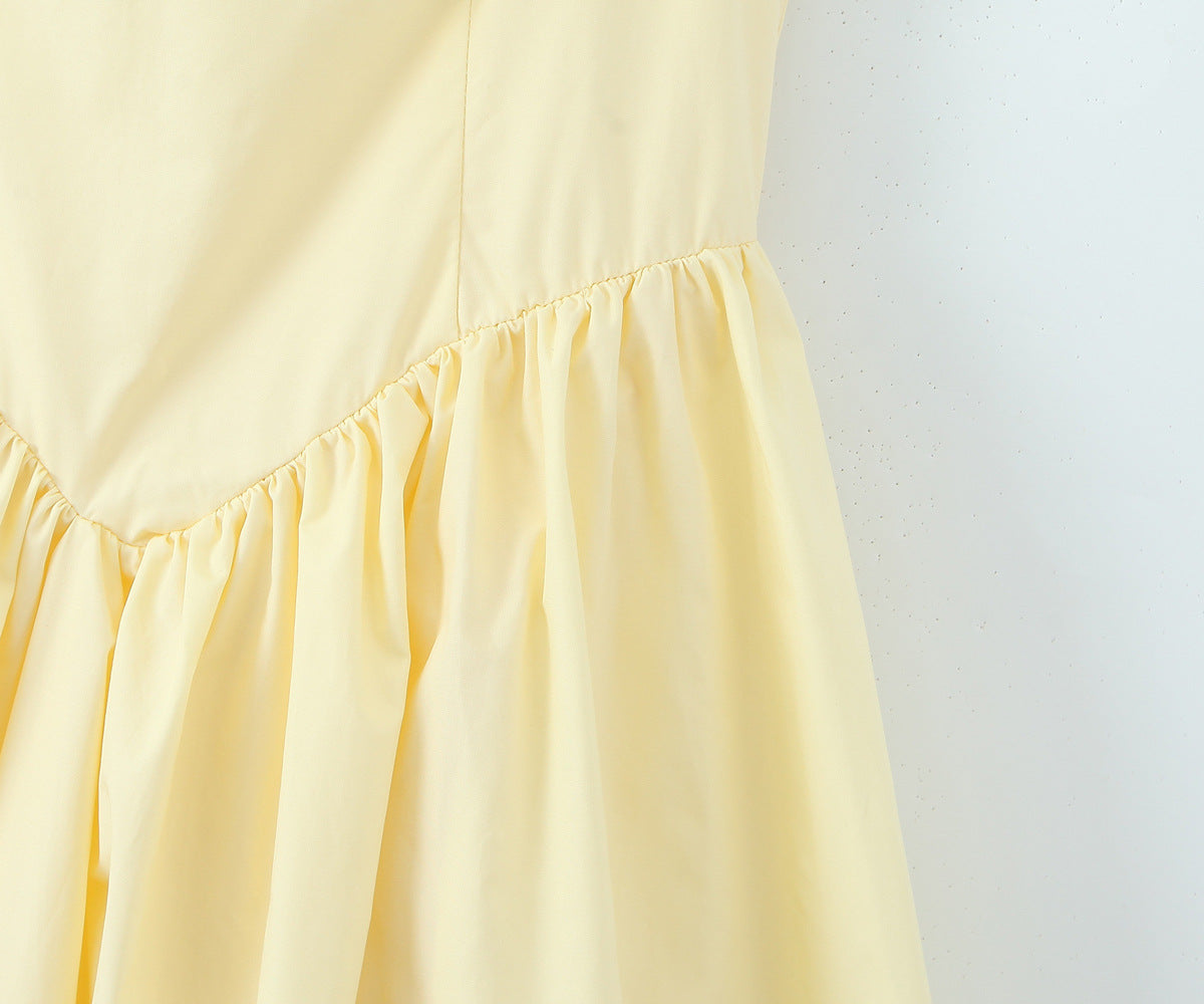 Yellow – Fashion Fresh Halter Puff Dress