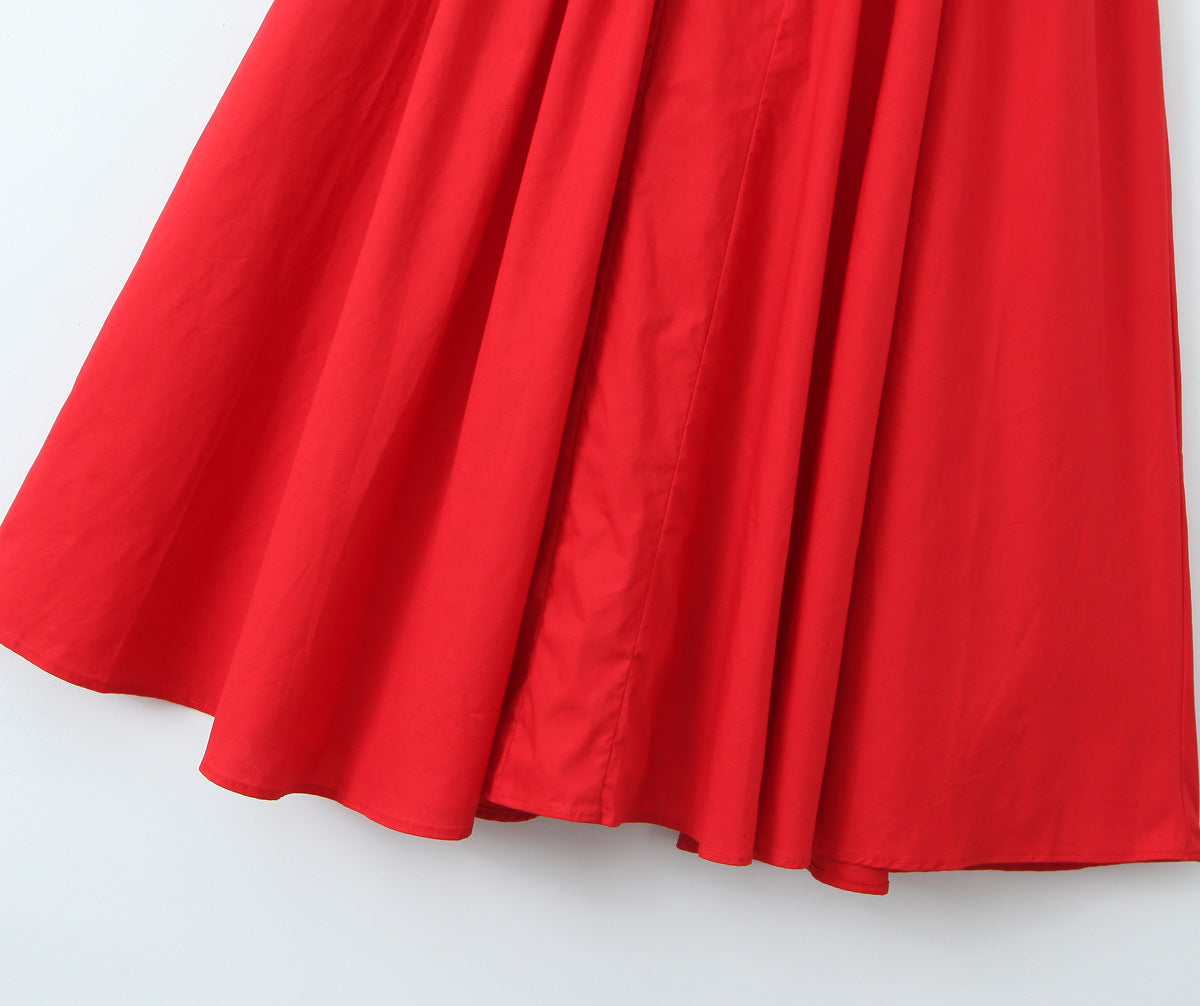 Red - Backless Halter Bodycon Dress
