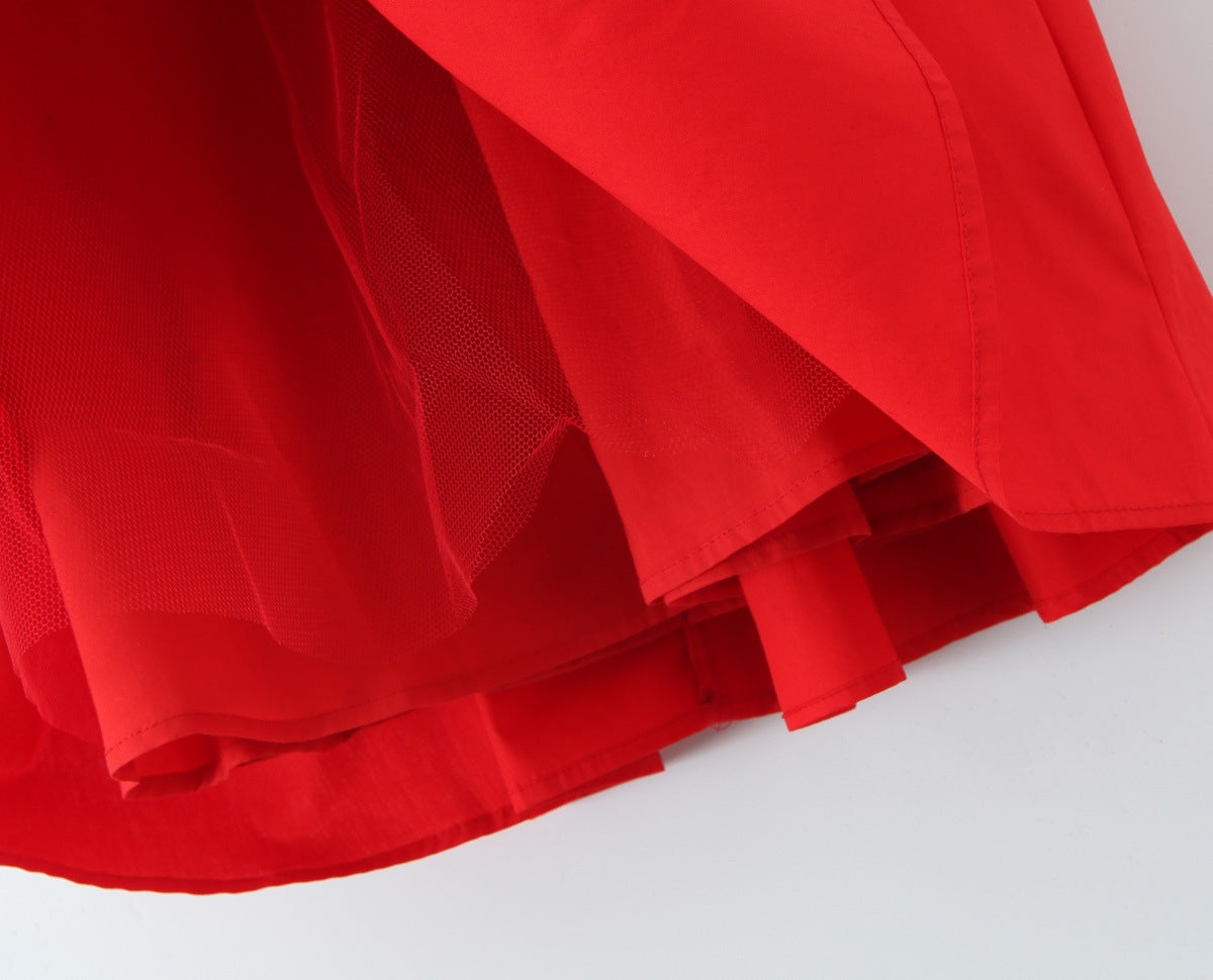 Red – Strapless Backless Mini Dress