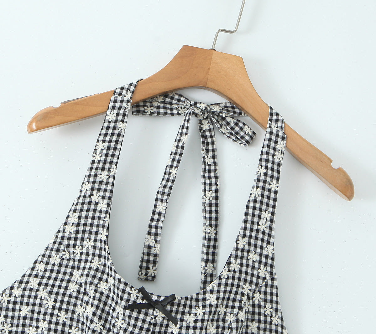 Plaid – Halter Backless A-Line Dress