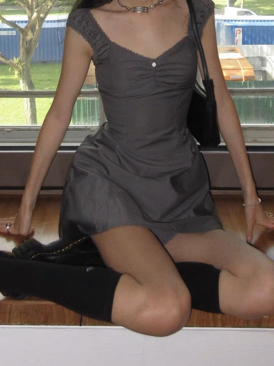 Gray – Slim Fit Waist-Hugging Bodycon Dress