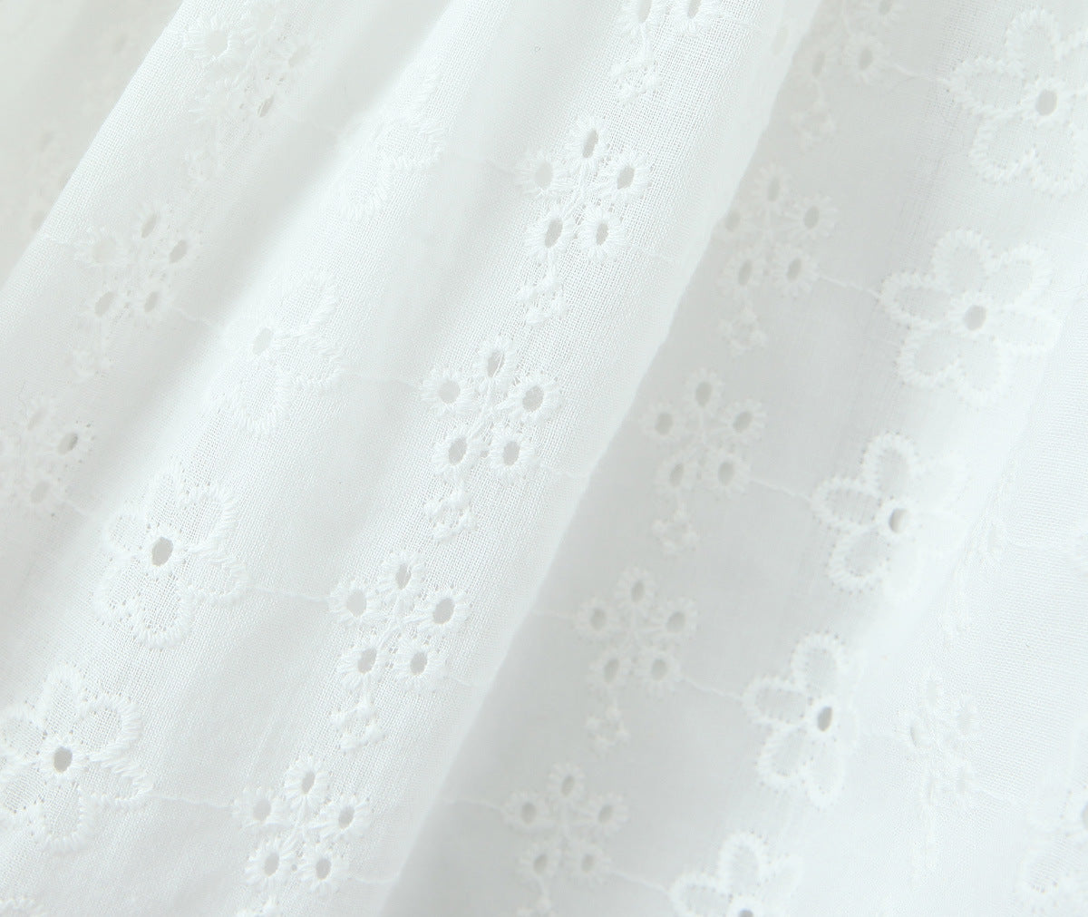 White - Lace Spliced Spaghetti Strap Dress