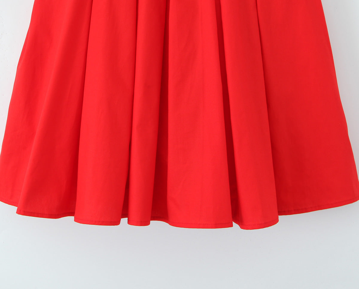 Red – Strapless Backless Mini Dress