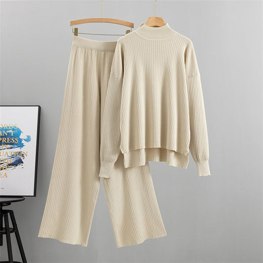 Apricot - Loose-Fit Fashion Casual Two Piece Set