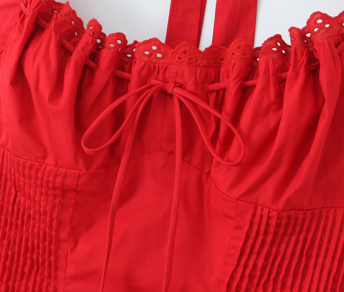 Red - Backless Halter Bodycon Dress