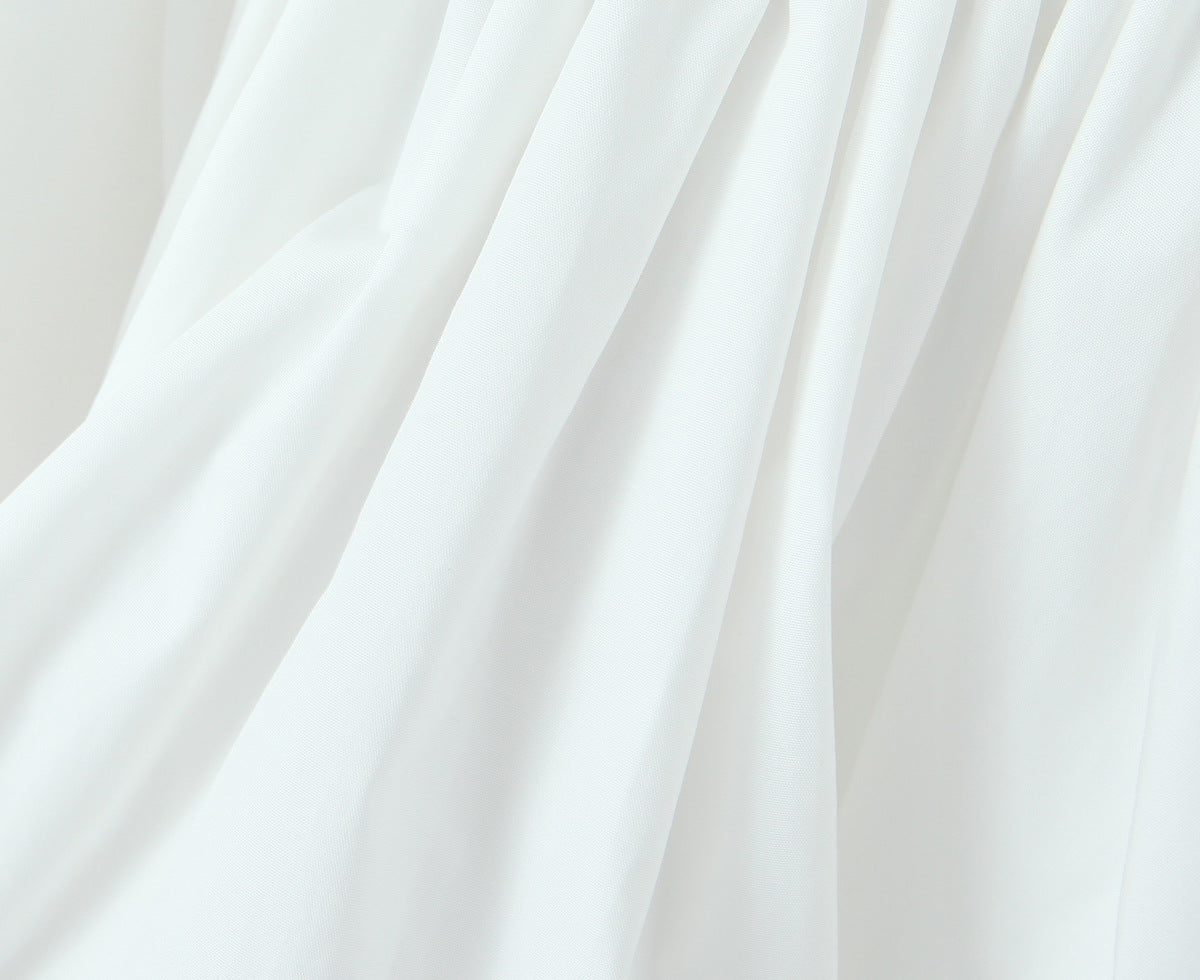 White - Slim Fit Spaghetti Strap Princess Dress