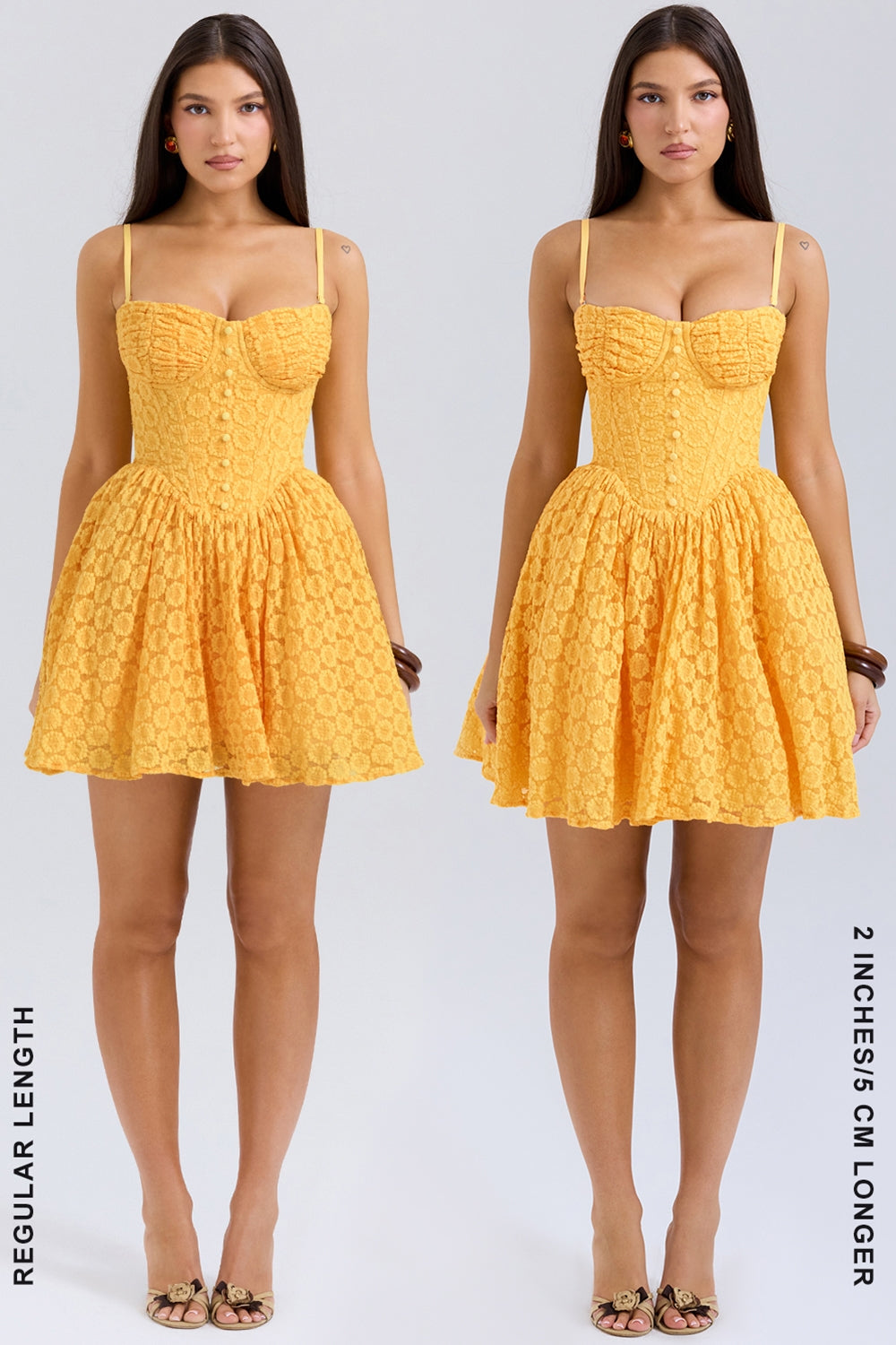 Orange – Sexy Lace Jacquard Princess Dress