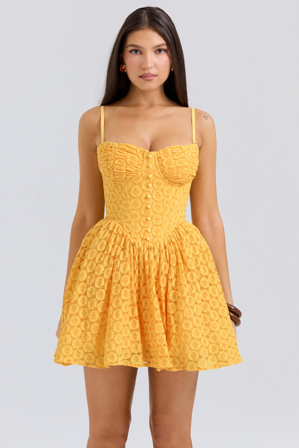 Orange – Sexy Lace Jacquard Princess Dress