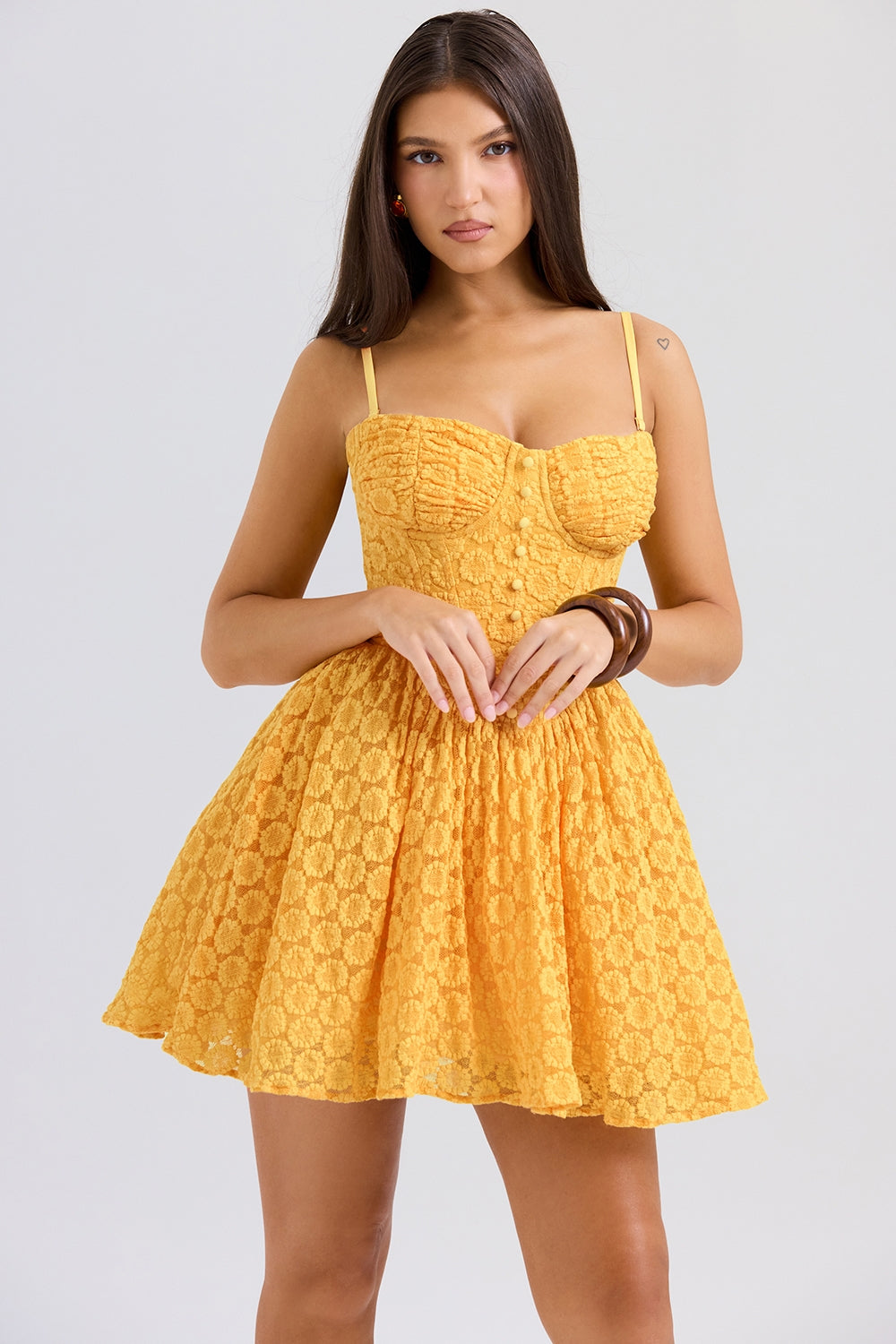 Orange – Sexy Lace Jacquard Princess Dress