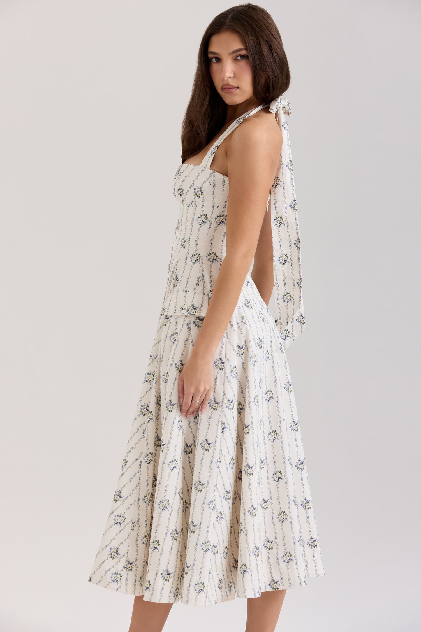 Beige - Elegant Halter Slim Fit Dress