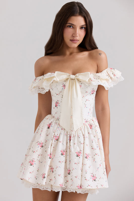 White - Princess Sweet Floral Dress