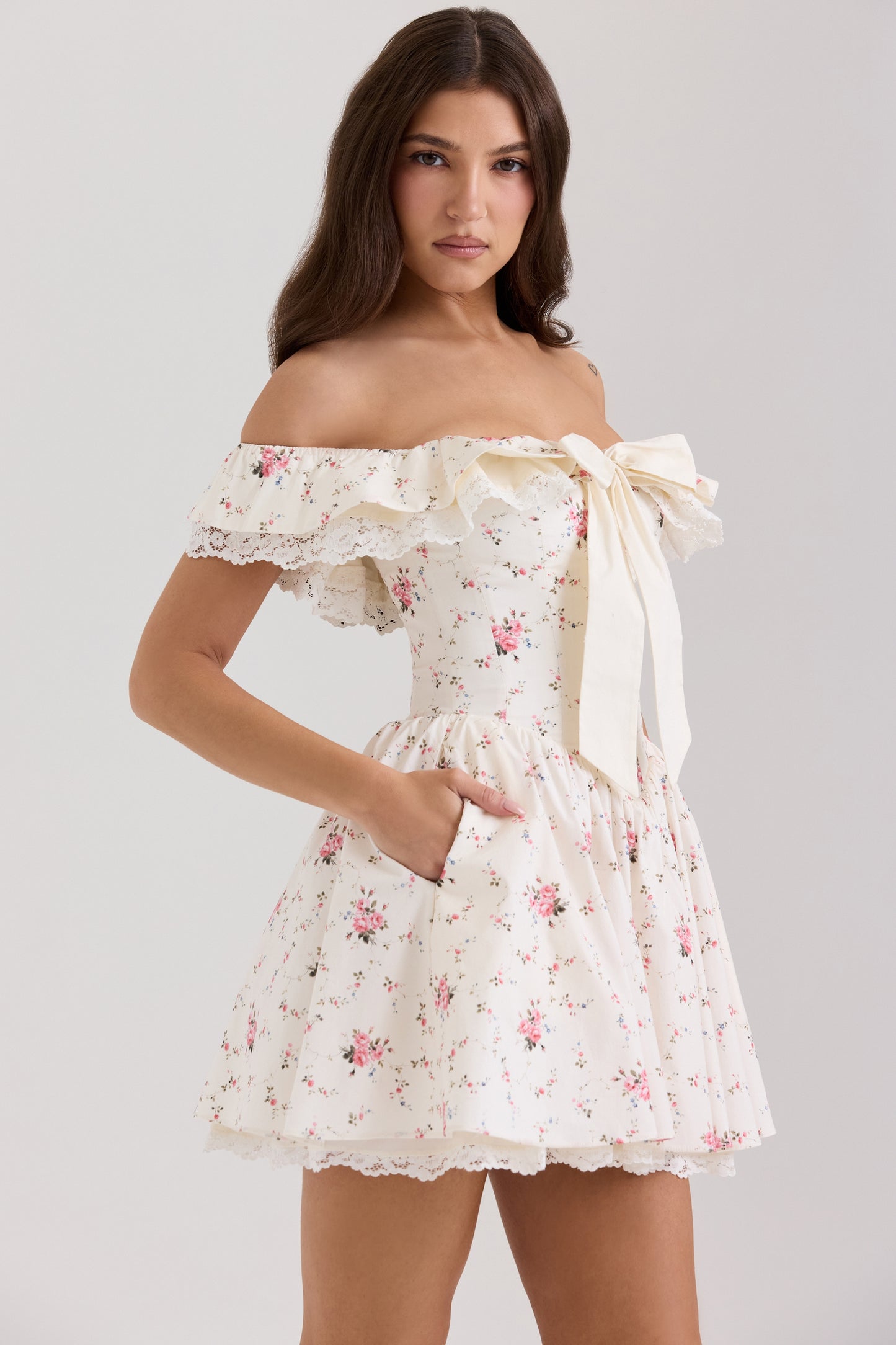 White - Princess Sweet Floral Dress