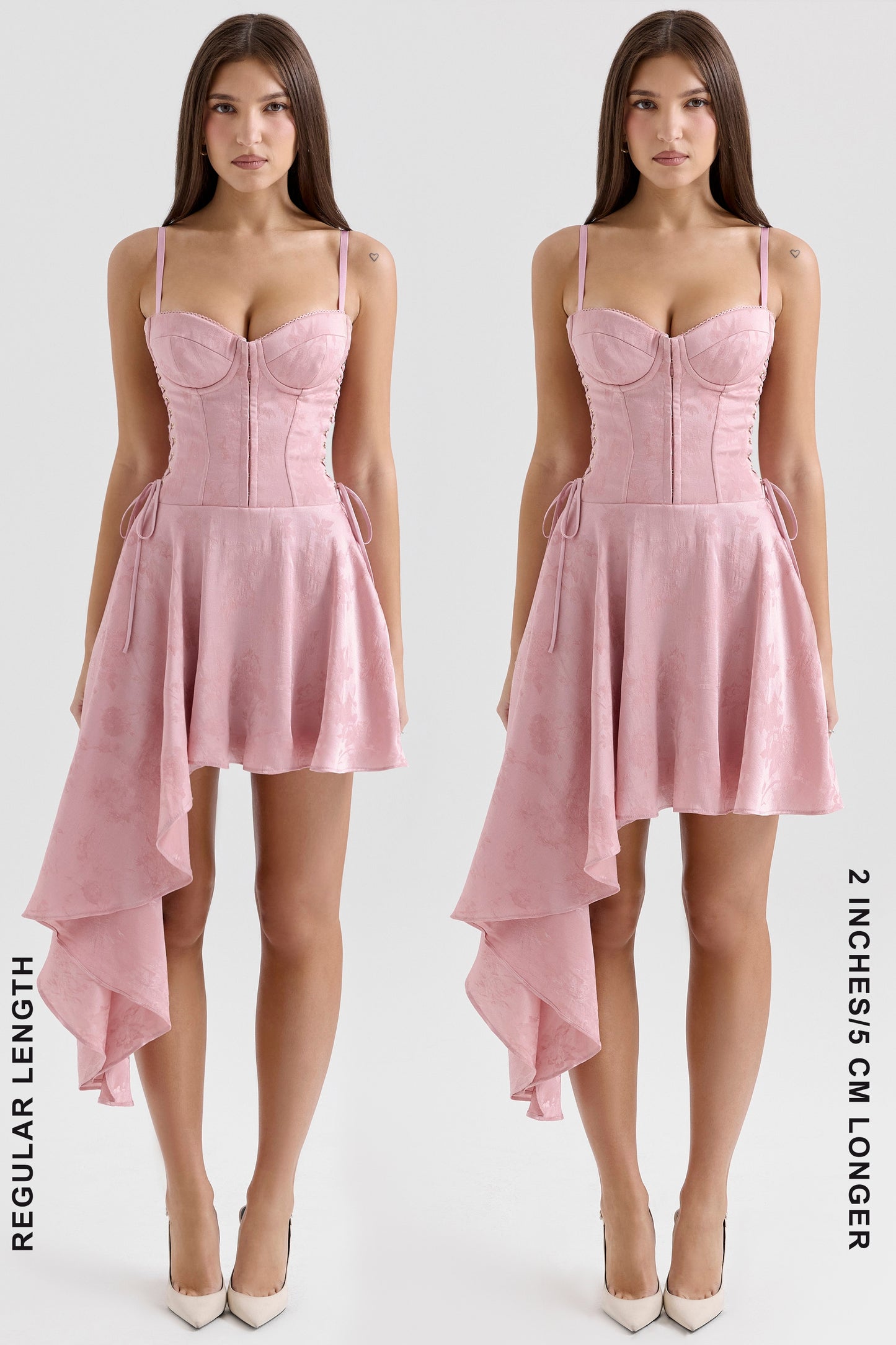 Pink – Sexy Strappy Irregular Hem Cami Dress