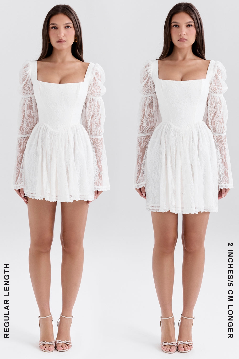 White - Elegant Lace Fitted Dress