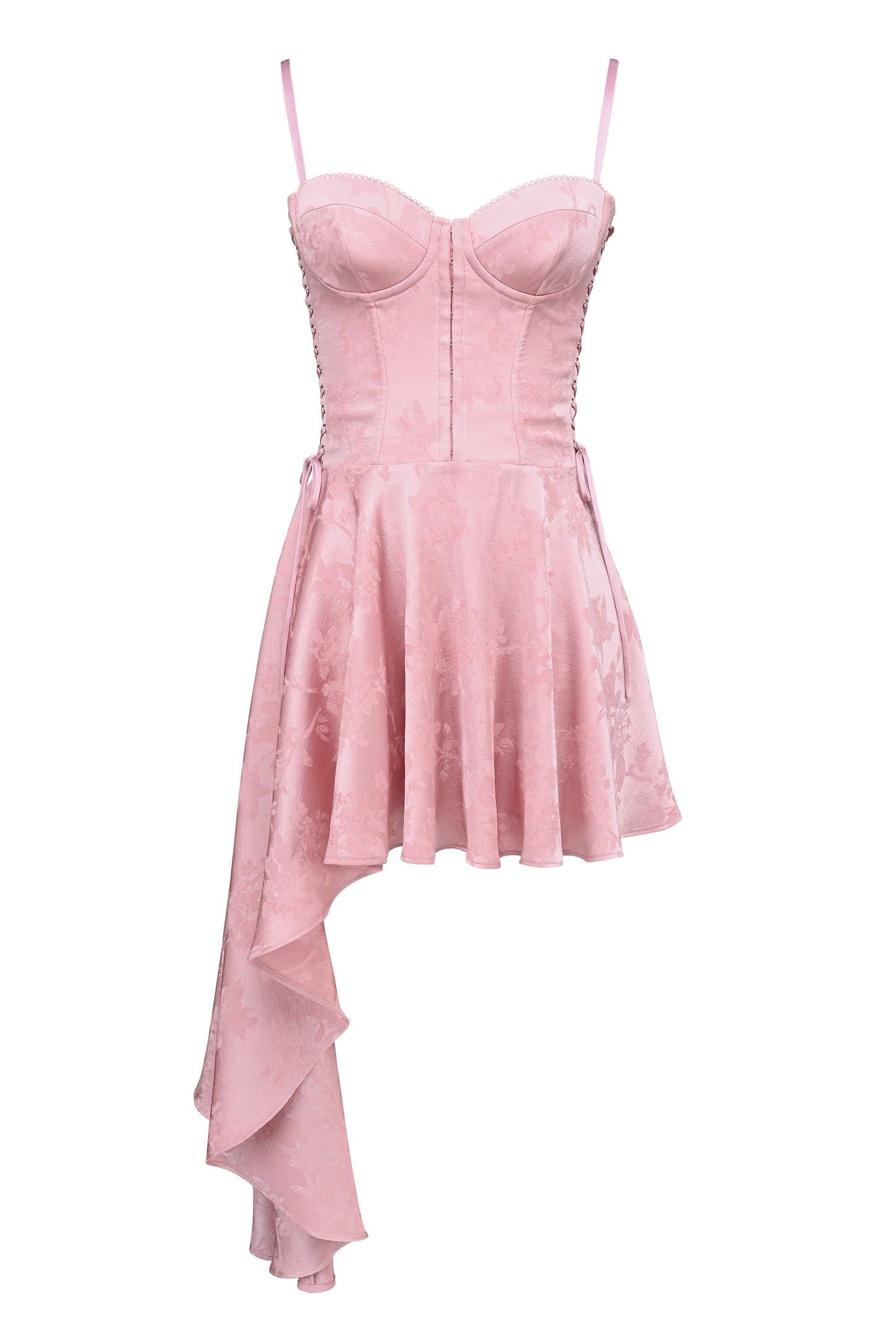 Pink – Sexy Strappy Irregular Hem Cami Dress