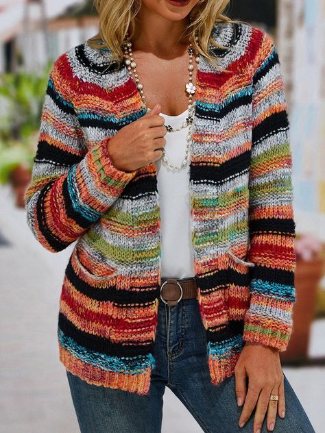 Showy Collarless Long Sleeve Cardigan