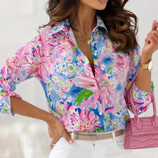 Showy Long Sleeve Collared Shirt