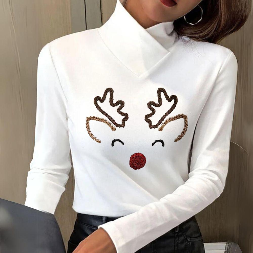 Casual White Long Sleeve Top