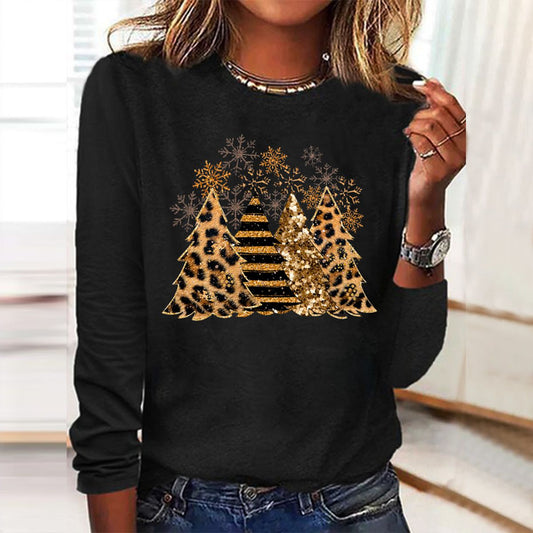 Simple Print Long Sleeve Top