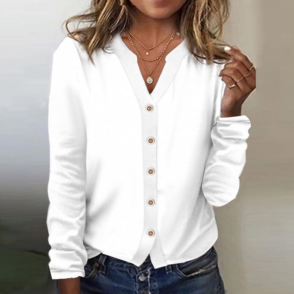 Simple Long Sleeve Plain Top