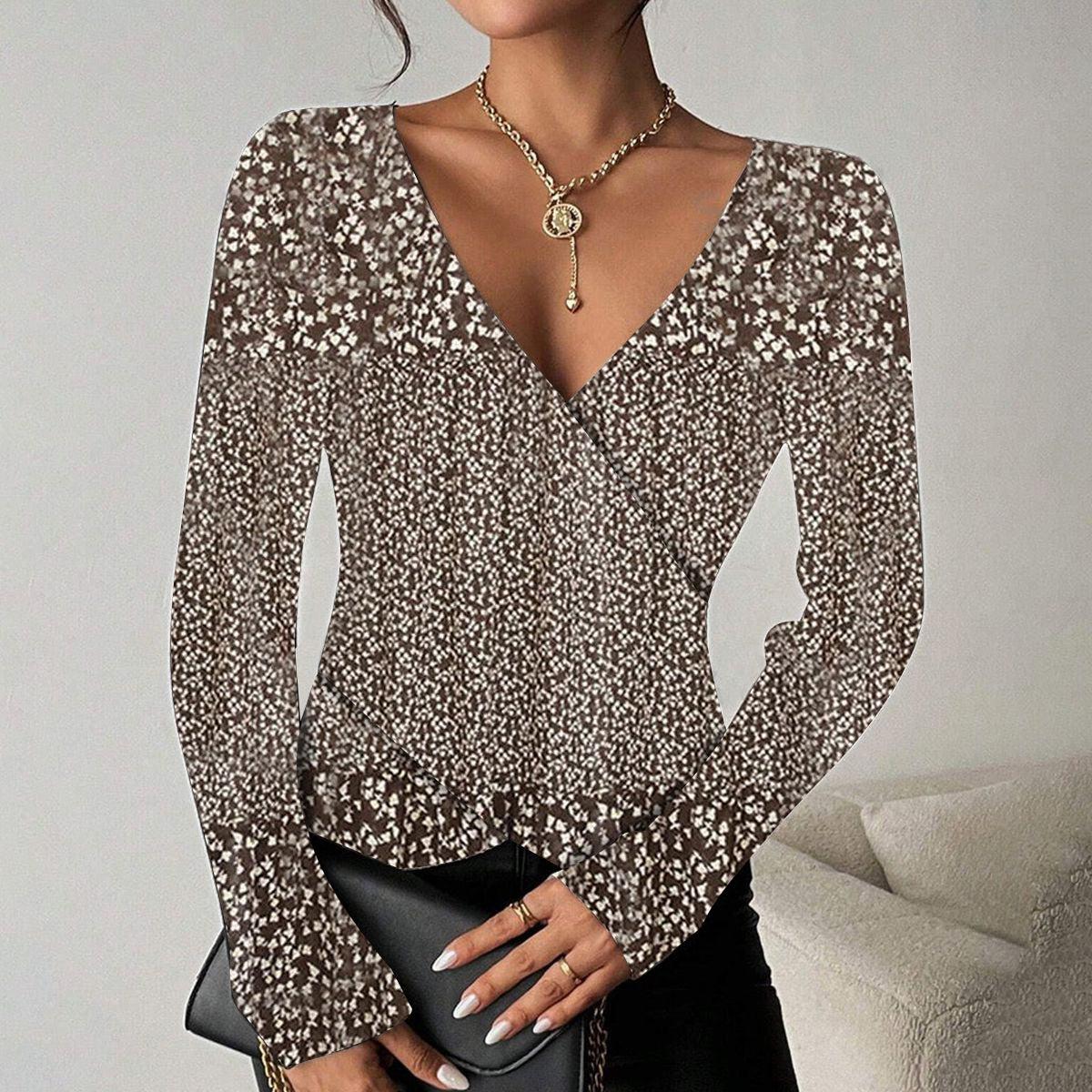 Retro Brown Long Sleeve Top