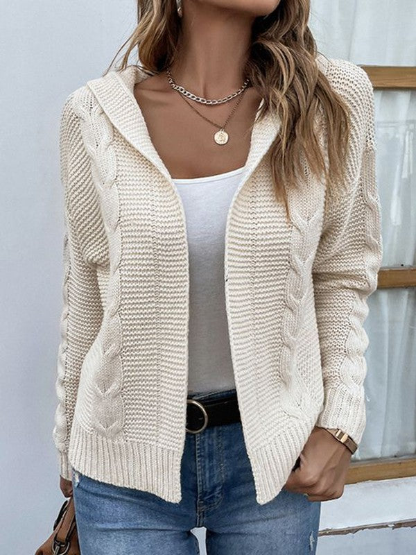 Vintage Long Sleeve Plain Cardigan