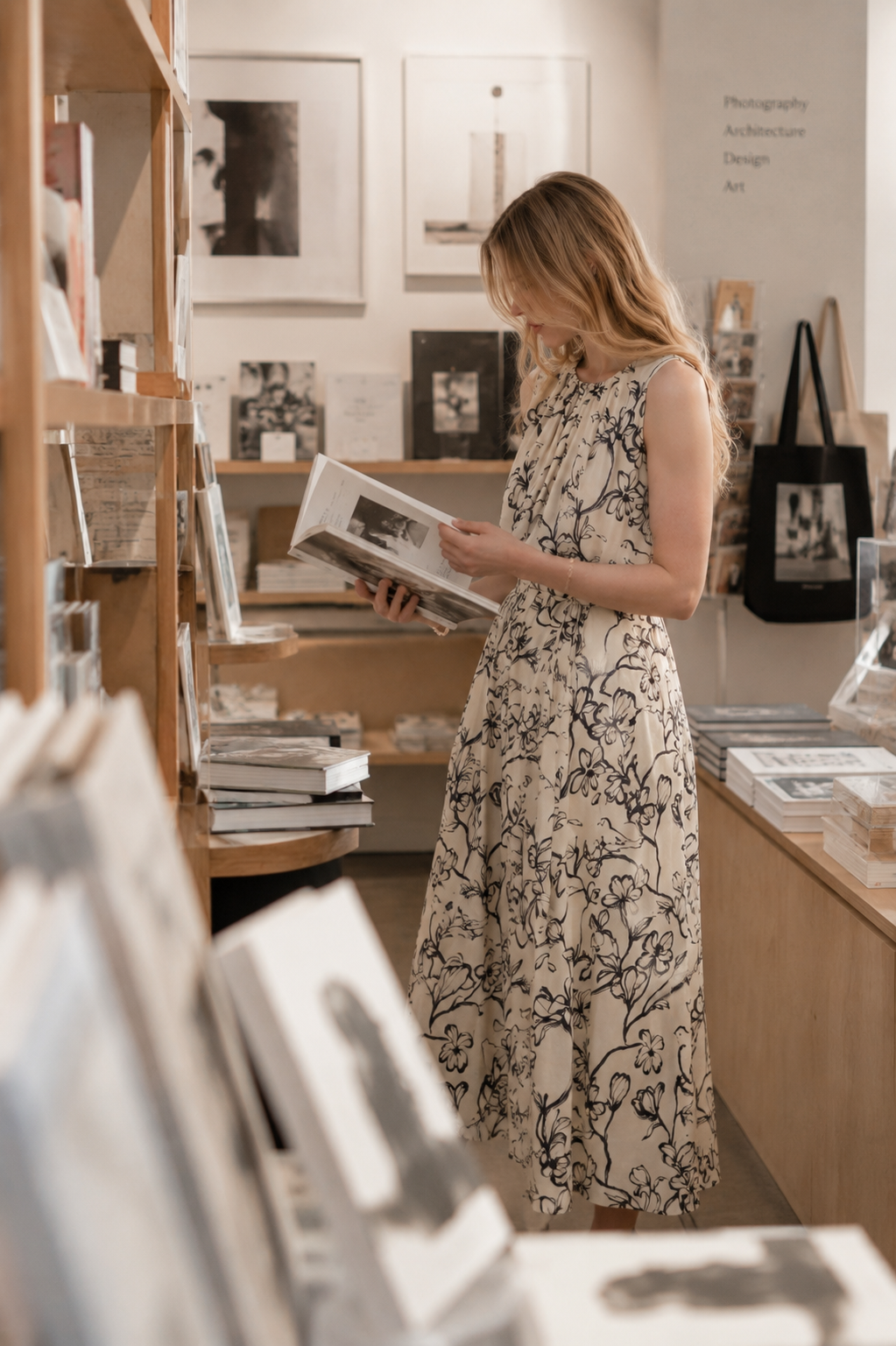 Elowen · Midnight Blossom Midi Dress
