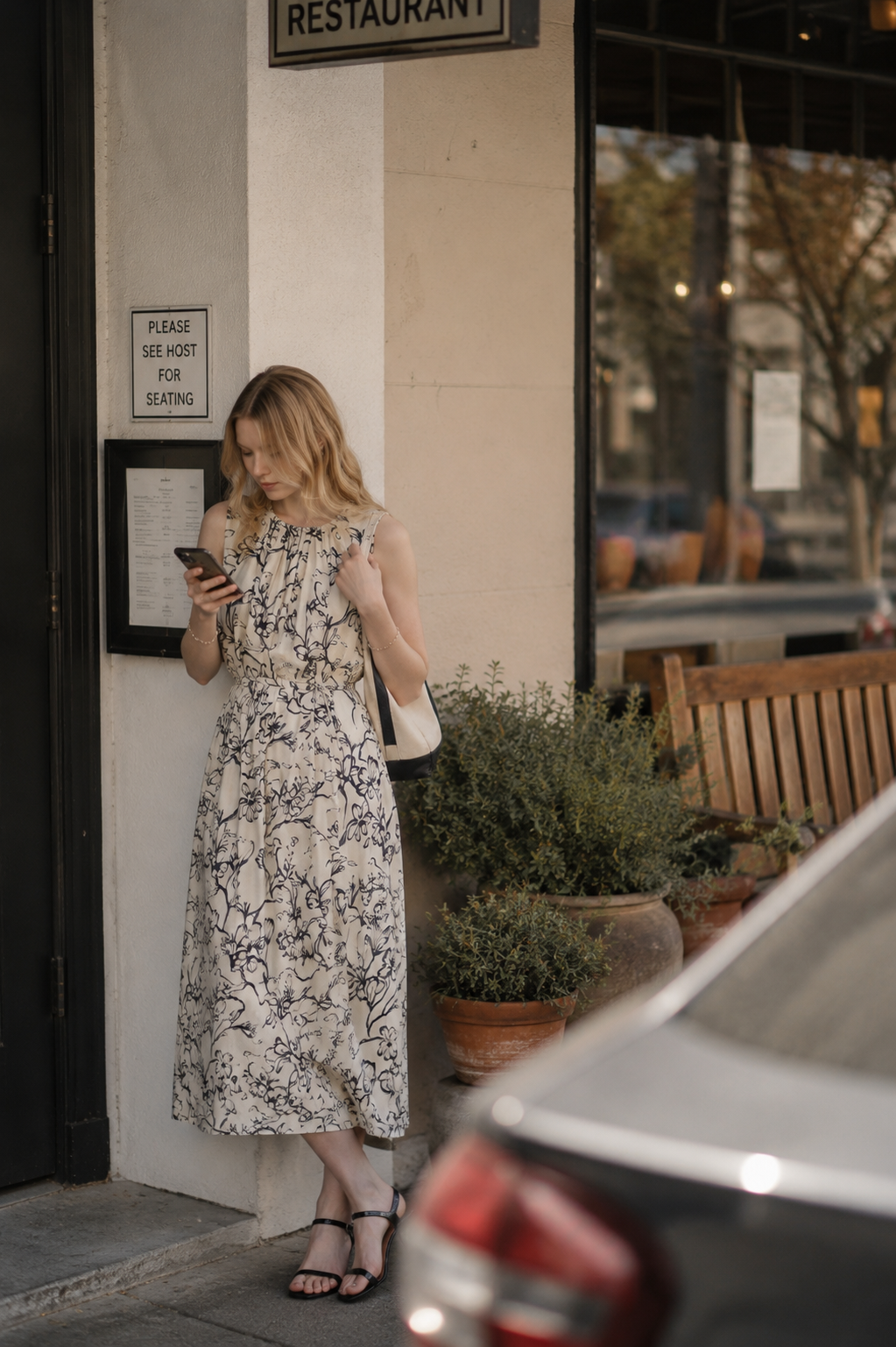 Elowen · Midnight Blossom Midi Dress