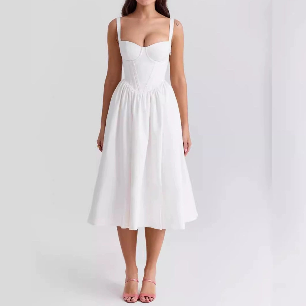 White – Sexy Backless Tie-Strap Dress
