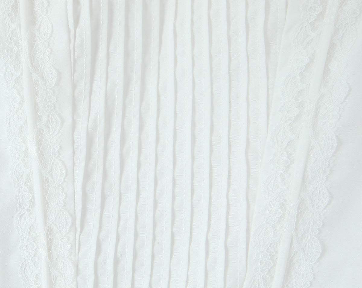 White - Slim Fit Spaghetti Strap Princess Dress