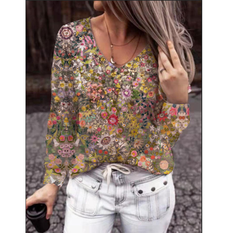 Temperament yellow floral top