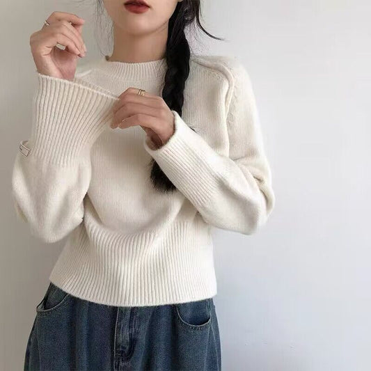 Modern Plain Long Sleeve Sweater