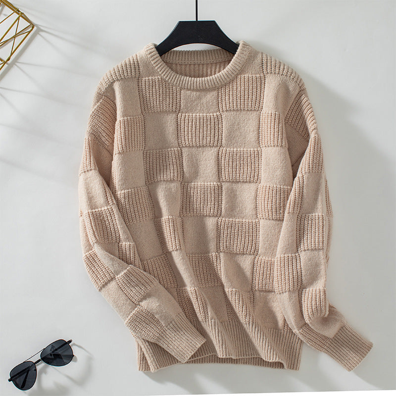 Casual Pullover Loose Sweater - Apricot