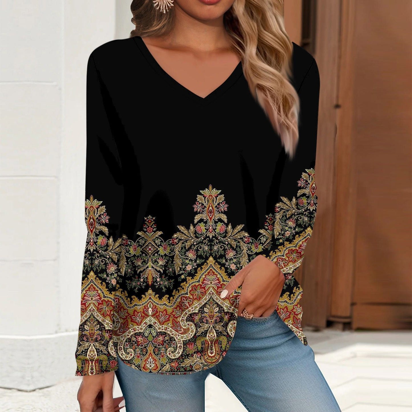 Cool Long Sleeve Black Top