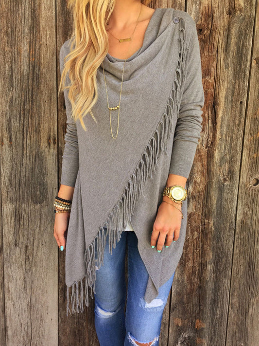 Modern Plain Long Sleeve Sweater