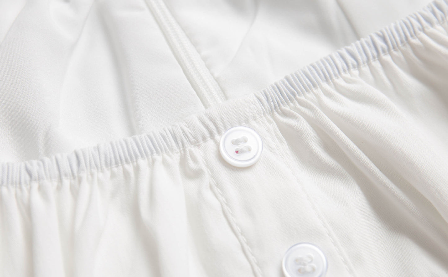 White - Vintage Slim-Fit Waist Dress