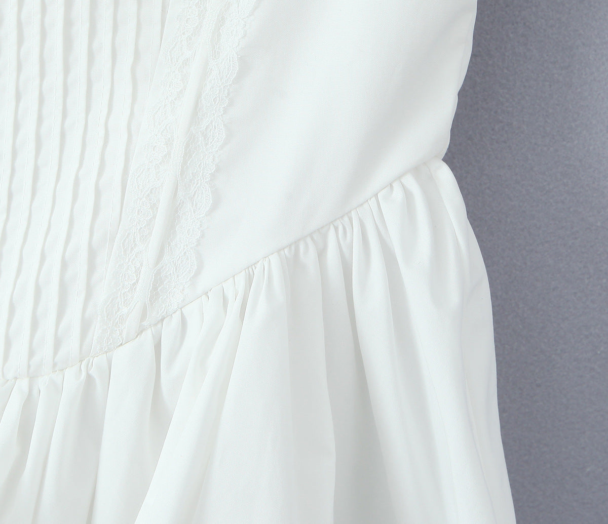 White - Slim Fit Spaghetti Strap Princess Dress