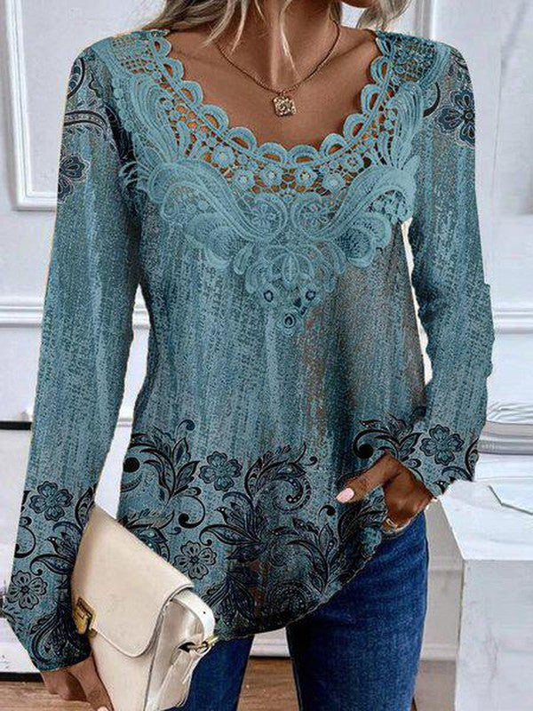 Groovy Blue Long Sleeve Top