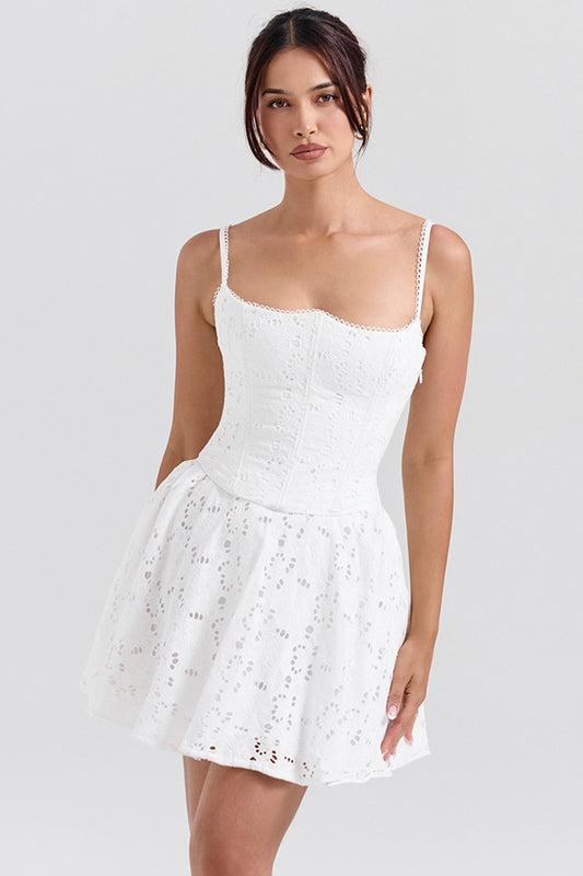White – Lace Embroidered Innocence Dress
