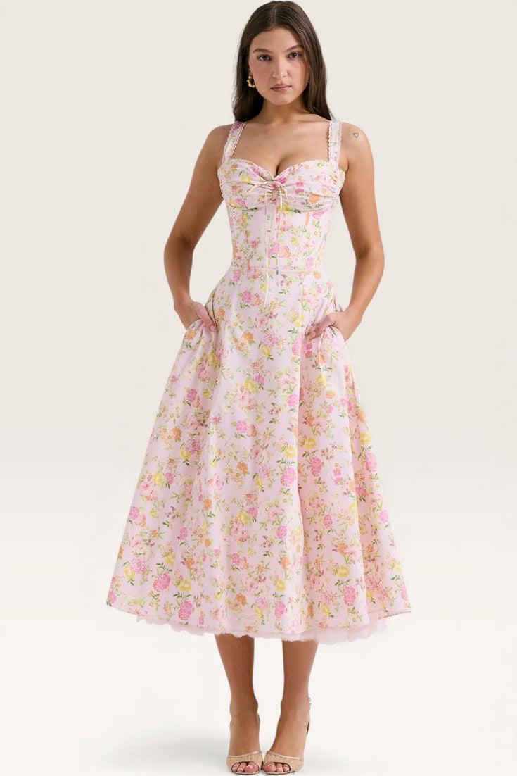 Floral - Spaghetti Strap Floral Sweet & Sassy Dress