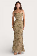 Astra · Olive Eclipse Maxi Dress