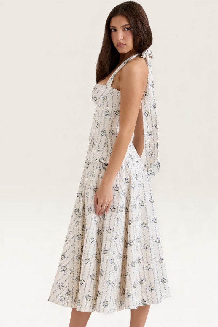 Beige - Elegant Halter Slim Fit Dress