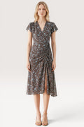 Astra · Mocha Bloom Midi Dress