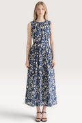 Elara · Blue Blossom Midi Dress