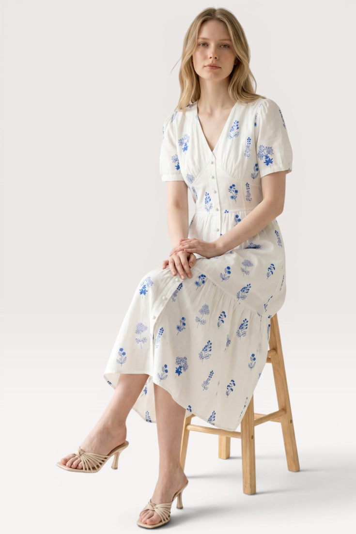 Isolde · Ivory Whisper Midi Dress