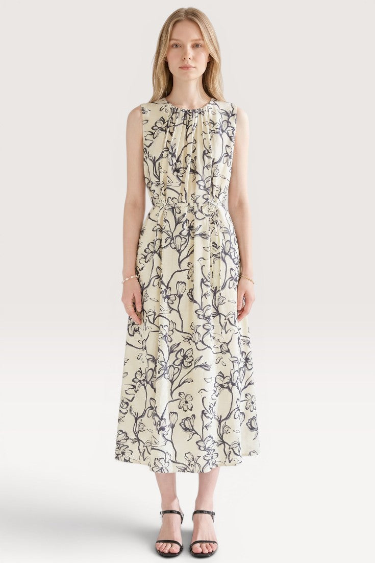 Elowen · Midnight Blossom Midi Dress